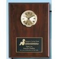 Cherry Solid Wood Plaque w/ Clock (12"x15")